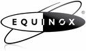 A black and white logo for equinox.