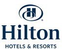 A logo of hilton hotels and resorts