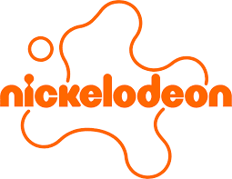 A logo of nickelodeon with an orange blob.